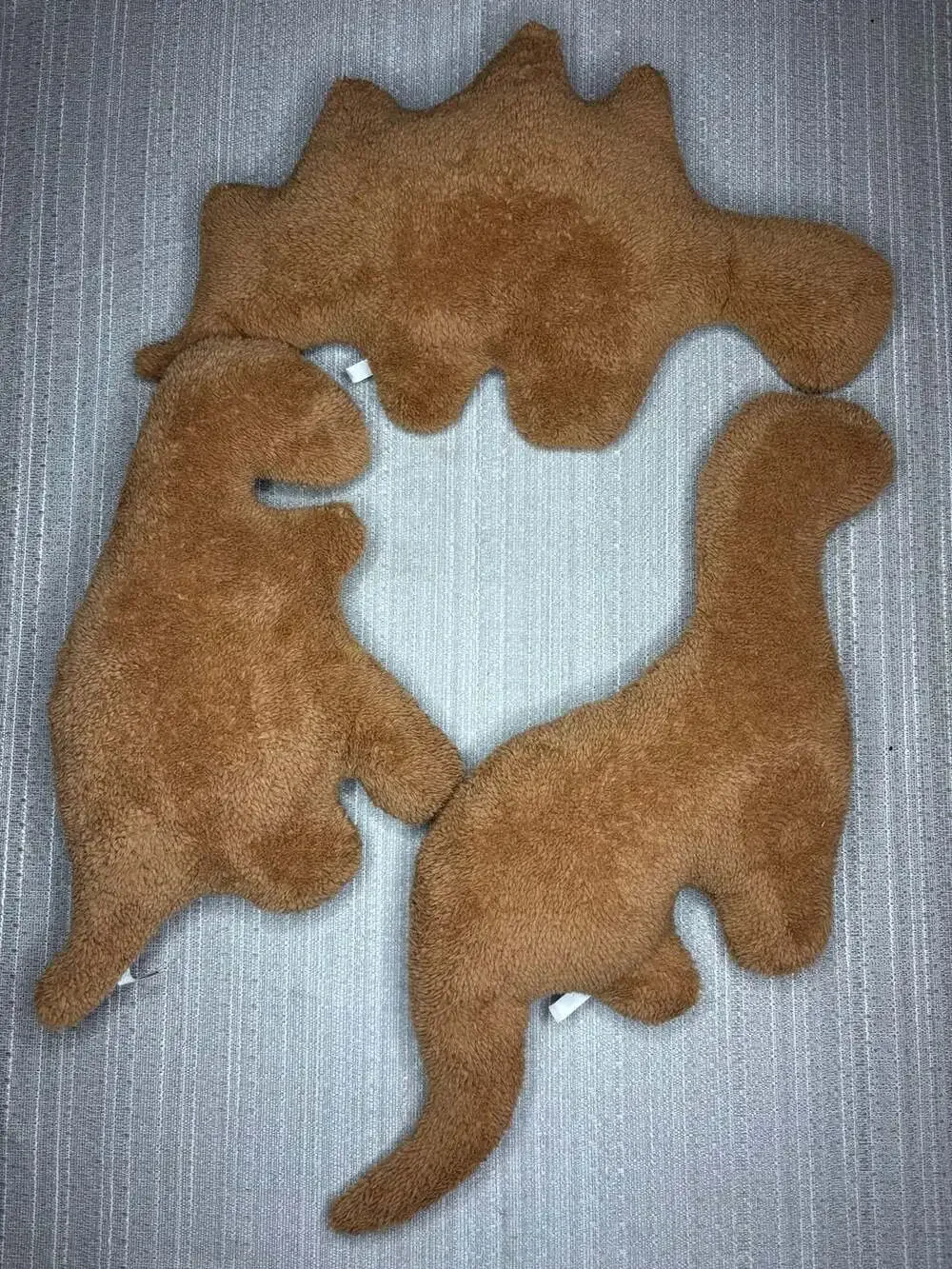 Dinosaur Nugget Style Plush Pillows, Set of 3